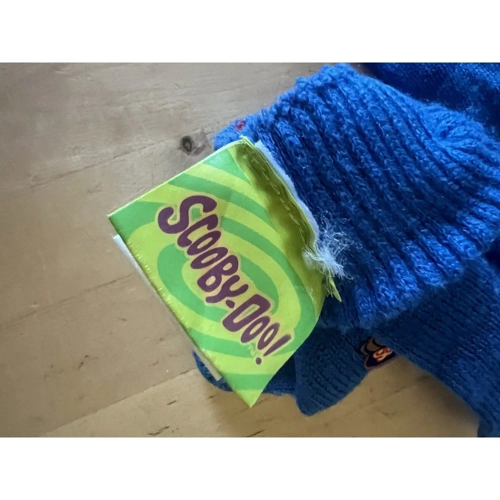 Vintage 2004 Scooby-Doo Blue Knit Gloves Blue Hanna Barbera Youth‎ Size Appliqué